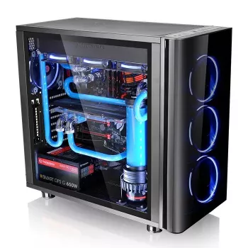 Caja de PC Thermaltake View 31 TG torre Midi negra
