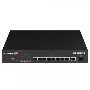 Switch gestionado Edimax GS-5210PLG 8 puertos Gigabit Ethernet PoE negro