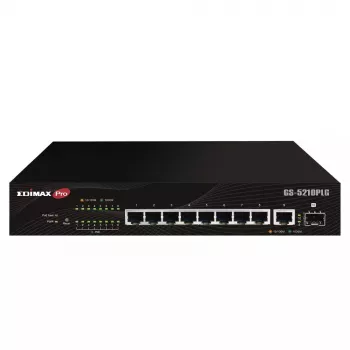 Switch gestionado Edimax GS-5210PLG 8 puertos Gigabit Ethernet PoE negro
