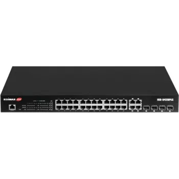Switch de red EDIMAX IGS-5428PLC 28 puertos Gigabit PoE+ con 4 puertos combo RJ45/SFP