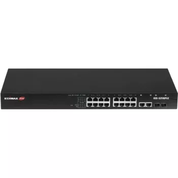 Switch industrial Gigabit EDIMAX IGS-5218PLC — 18 puertos Gigabit, 2 combo RJ45/SFP