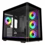 Caja de PC Cooler Master Elite 600 torre Midi negra con cristal templado, compatible con ATX/Micro-ITX, 3 ventiladores laterales de 120 mm + 1 trasero de 120 mm, 2 bahías de 3,5 pulgadas + 2 de 2,5 pulgadas
