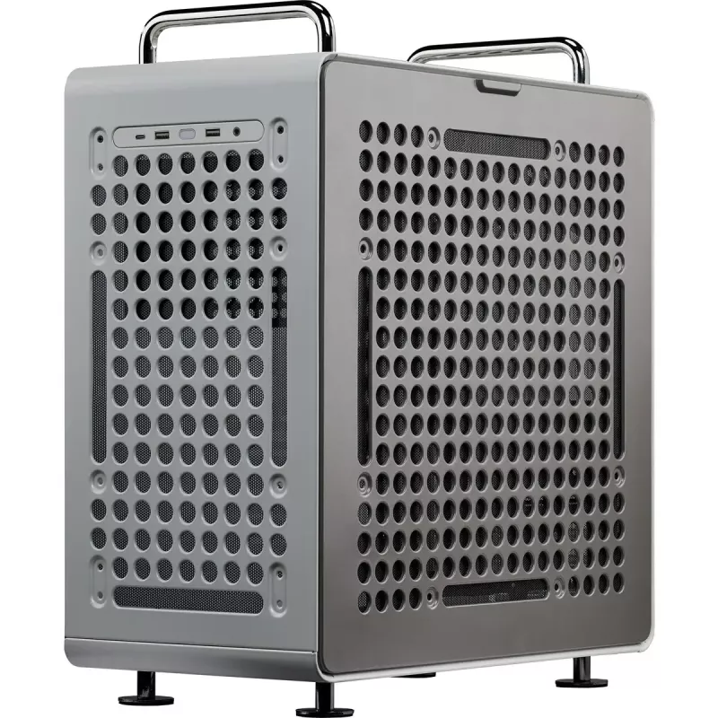 Caja de ordenador Cooler Master QUBE 540 Moonstone — torre Midi con lateral de cristal templado (gris)
