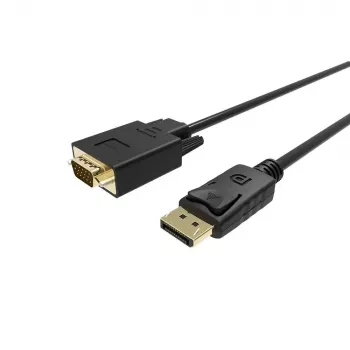 Adaptador de cable de vídeo UNITEK Y-5118F 1,8 m VGA DisplayPort negro