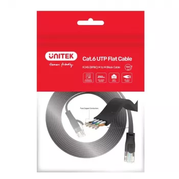 Cable Ethernet UNITEK Cat 6 UTP RJ45 20 m negro