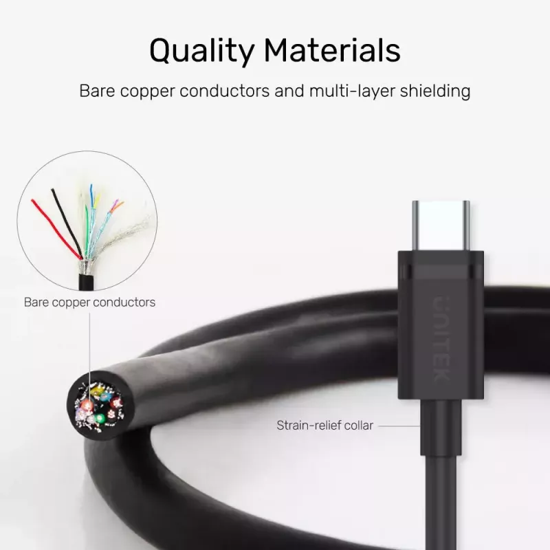 Cable USB UNITEK C14103BK-1.5M USB 3.2 Gen 1 USB A USB C negro 1,5m