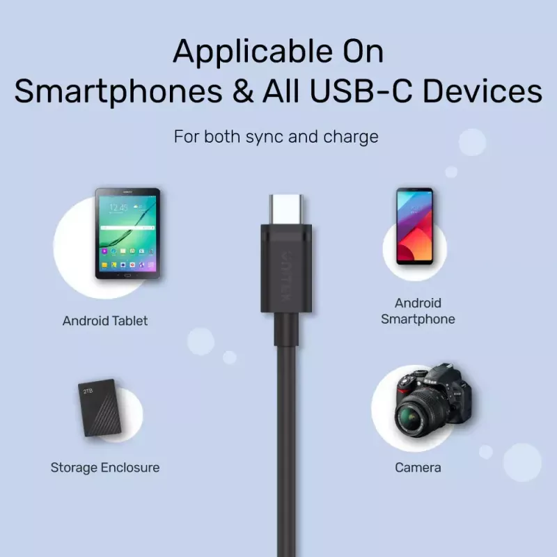 Cable USB UNITEK C14103BK-1.5M USB 3.2 Gen 1 USB A USB C negro 1,5m