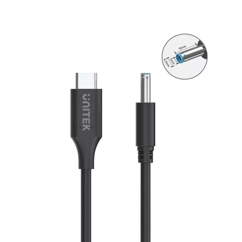 Cable de alimentación UNITEK C14117BK-1.8M USB C DC 1,8 m 20 V 3,25 A