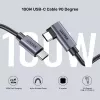 Cable USB UNITEK C14123BK-3M USB 2.0 USB-C 3 m negro gris