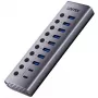 Hub USB Unitek H1315B01-EU – 10 puertos 5 Gbit/s con puertos con interruptor individual