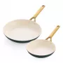 Set de 2 sartenes GreenPan Padova Reserve 20 cm y 26 cm – verde, menaje antiadherente
