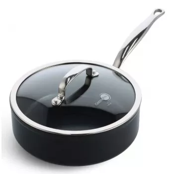 Sartén polivalente GreenPan Barcelona Pro redonda 240 mm, negra, 1,77 kg, sin PFAS