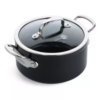 Sartén polivalente GreenPan Barcelona Pro redonda 200 mm, negra, 1,84 kg, sin PFAS