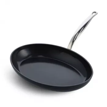 Sartén polivalente GreenPan Barcelona Pro redonda, 330 mm de diámetro, sin PFAS, negra