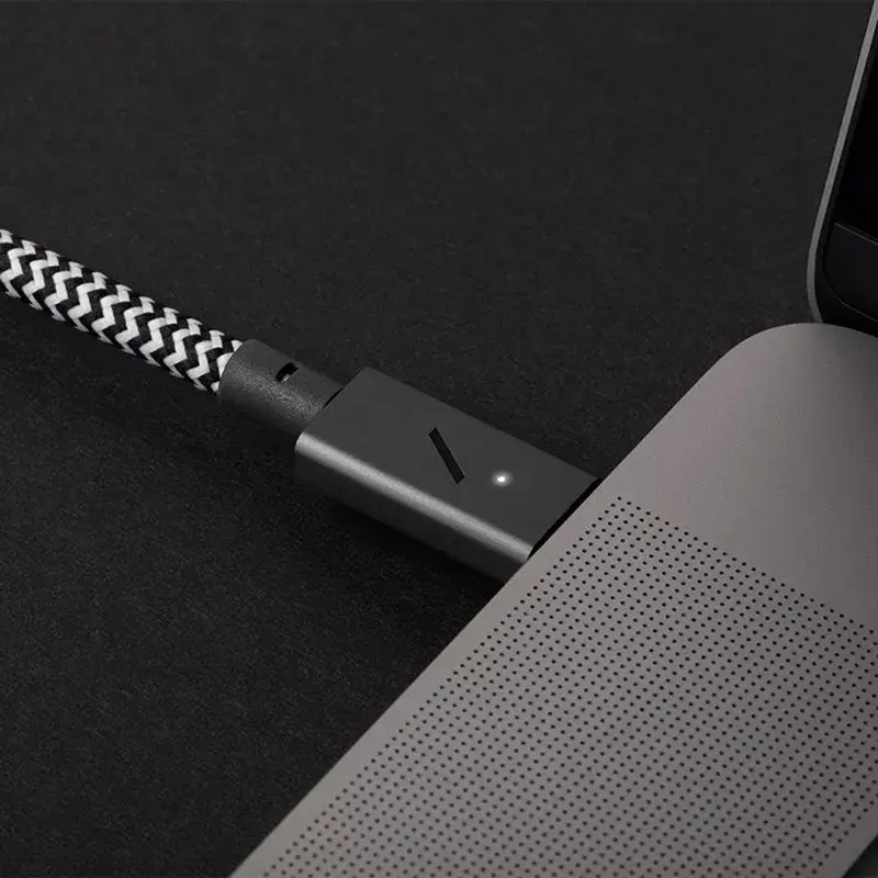 Native Union Belt Cable Pro USB-C a USB-C, 2,4 m, pantalla LED, Rose