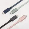 Native Union Belt Cable Pro USB-C a USB-C, 2,4 m, pantalla LED, Rose