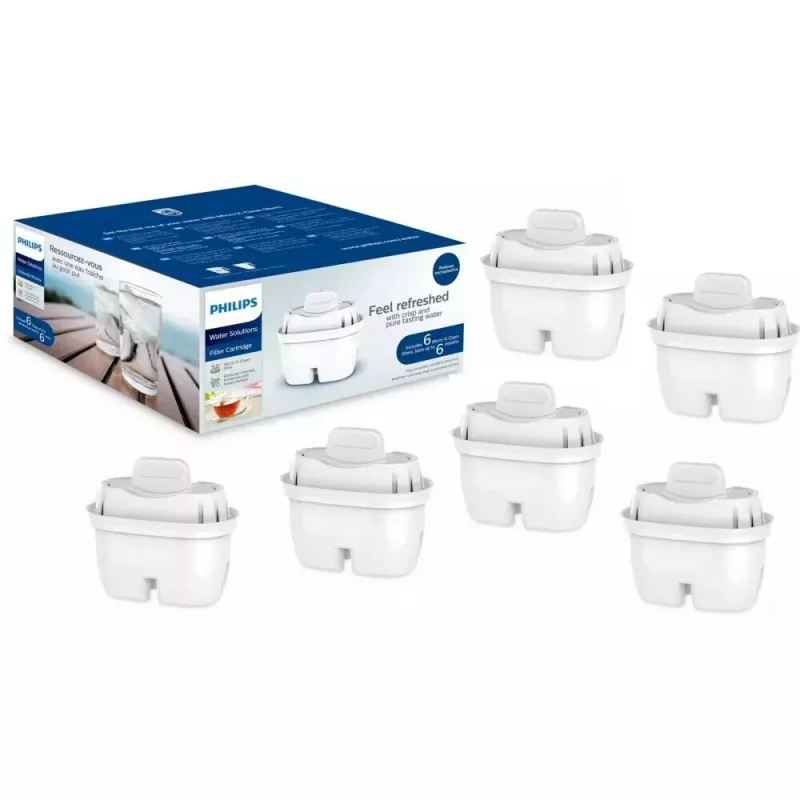 Cartucho de filtro de agua Philips AWP212/31 Micro X-clean, cartuchos de repuesto pack de 6