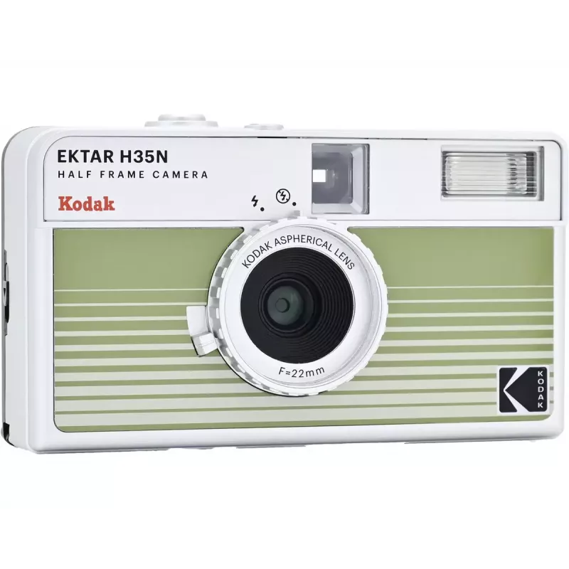 Kodak Ektar H35N cámara analógica, verde rayado (RK0303)