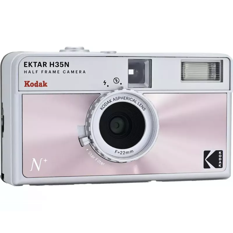 Cámara de película Kodak Ektar H35N glaseado rosa