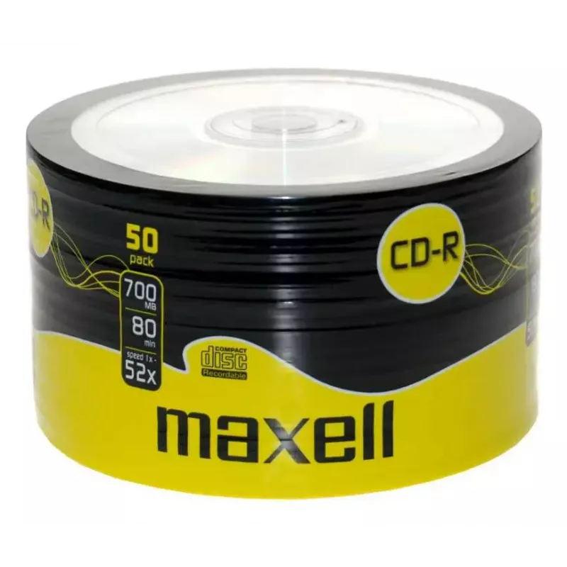 CD-R vírgenes MAXELL 624036 — 700 MB, 52x, pack de 50