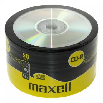 CD-R vírgenes MAXELL 624036 — 700 MB, 52x, pack de 50