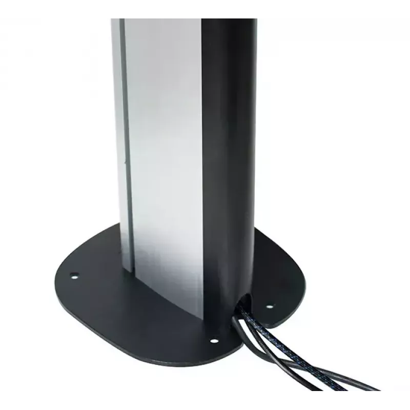 Placa base atornillada al suelo B-TECH SYSTEM X BT8380 para montaje en suelo, 240×240×6 mm, 200 kg, negra
