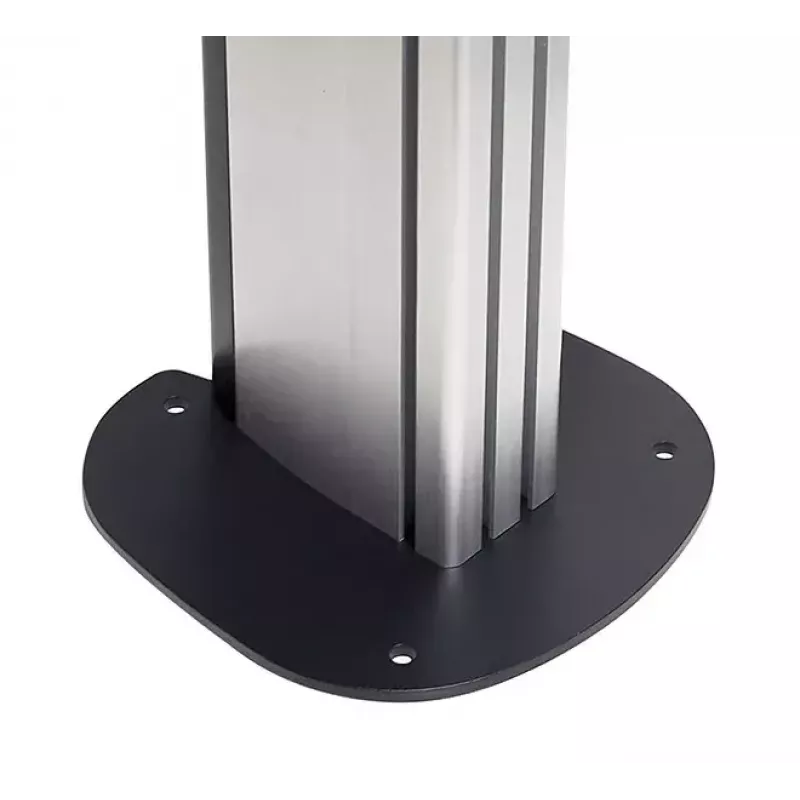 Placa base atornillada al suelo B-TECH SYSTEM X BT8380 para montaje en suelo, 240×240×6 mm, 200 kg, negra