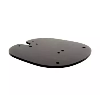 Placa base atornillada al suelo B-TECH SYSTEM X BT8380 para montaje en suelo, 240×240×6 mm, 200 kg, negra
