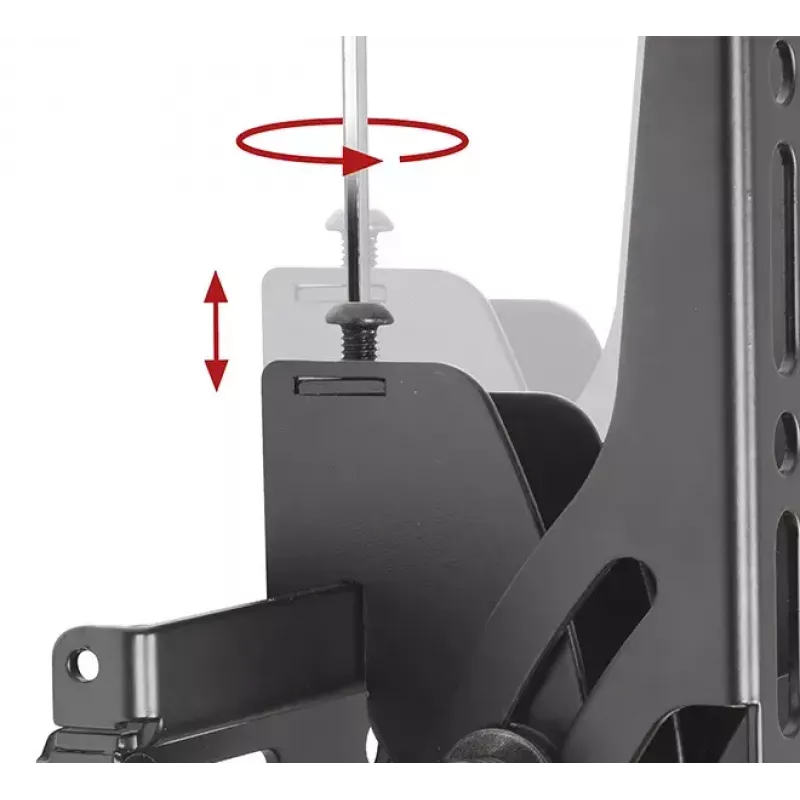 Soporte de pared B-TECH BT8431-PRO/B para pantallas planas 39–55 inch, inclinable -15° a 15°, VESA hasta 400×400, capacidad de carga 50 kg, negro