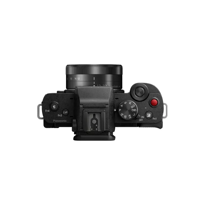 Panasonic Lumix DC-G100D kit de cámara negro con objetivo H-FS 12-32 y empuñadura DMW-SHGR2