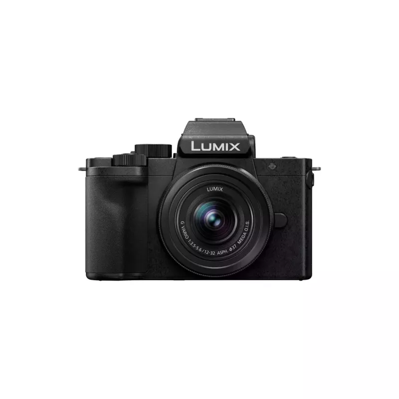 Panasonic Lumix DC-G100D kit de cámara negro con objetivo H-FS 12-32 y empuñadura DMW-SHGR2