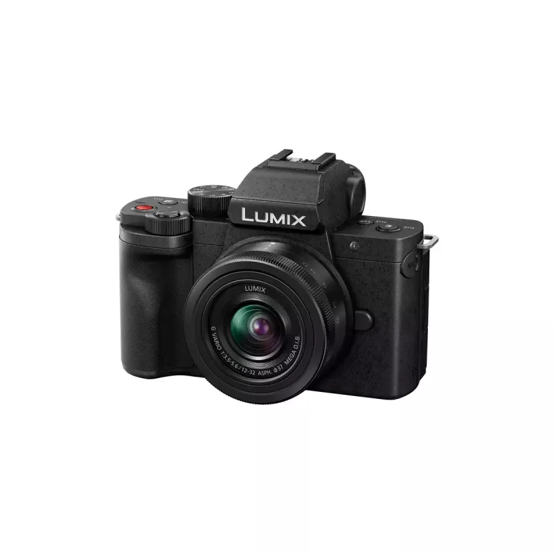 Panasonic Lumix DC-G100D kit de cámara negro con objetivo H-FS 12-32 y empuñadura DMW-SHGR2