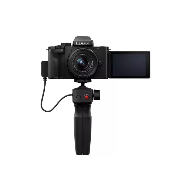 Panasonic Lumix DC-G100D kit de cámara negro con objetivo H-FS 12-32 y empuñadura DMW-SHGR2