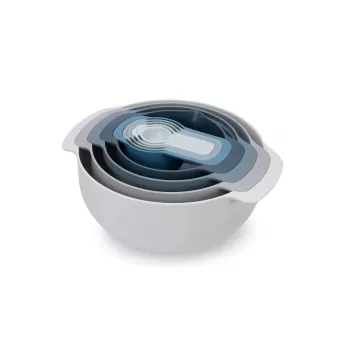 Set Joseph Joseph Nest apilable azul gris 4,5 L bol 1,65 L escurridor