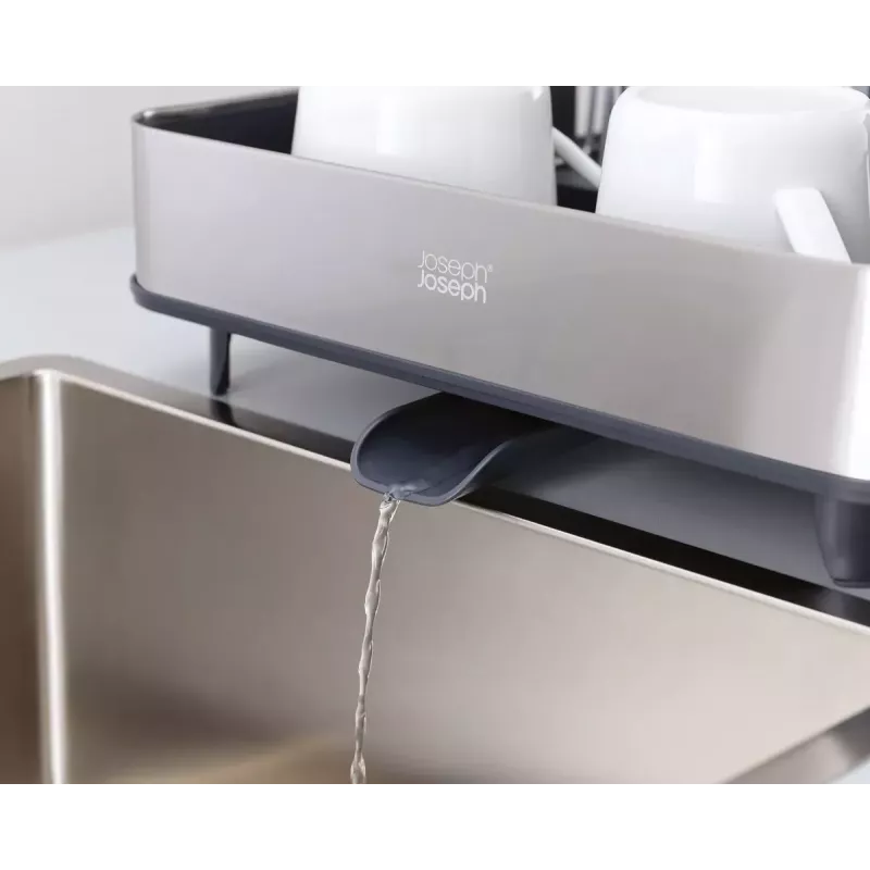 Escurridor de platos Joseph Joseph Extend Steel extensible negro acero inoxidable 527 mm
