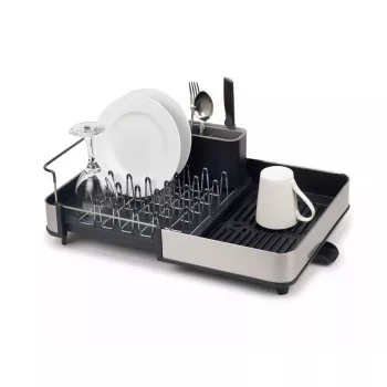Escurridor de platos Joseph Joseph Extend Steel extensible negro acero inoxidable 527 mm