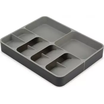 Organizador de cajón Joseph Joseph 85166 – gris, cajón extensible para cubiertos y utensilios