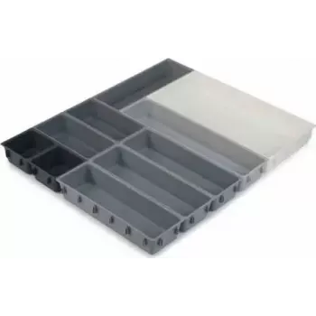 Set organizador de cajón Joseph Joseph Blox 10 piezas, gris, compartimentos modulares compactos para utensilios y accesorios
