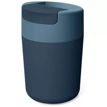 Vaso de viaje Joseph Joseph Sipp 340 ml con tapa higiénica, azul