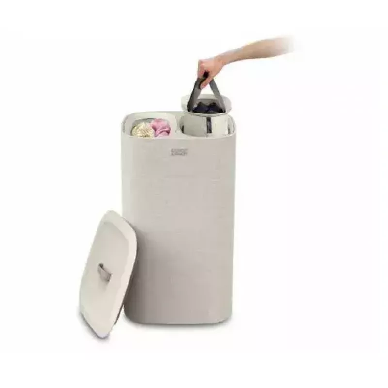 Cesto de ropa Joseph Joseph Tota 60L Ecru – capacidad de 60 litros, cesto alto ventilado