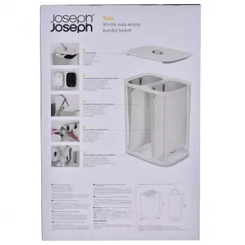 Cesto de ropa Joseph Joseph Tota 90L ecru — capacidad de 90 L, diseño duradero