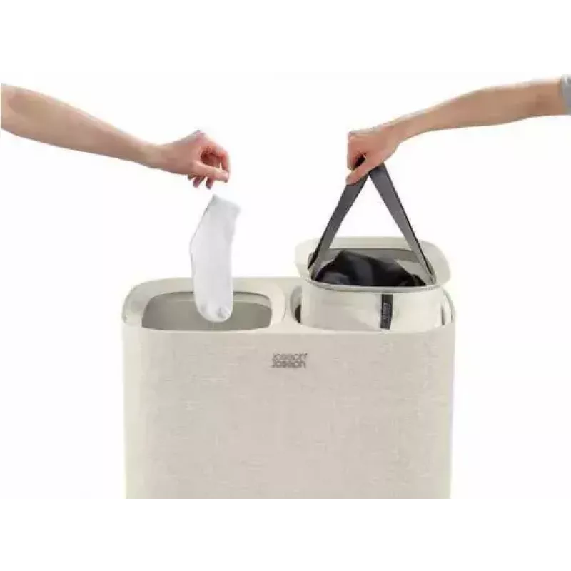 Cesto de ropa Joseph Joseph Tota 90L ecru — capacidad de 90 L, diseño duradero