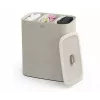 Cesto de ropa Joseph Joseph Tota Trio 90L — capacidad de 90 litros, clasificación con tres compartimentos, ecru