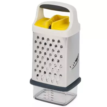 Rallador de caja Joseph Joseph 20225 acero inoxidable transparente blanco