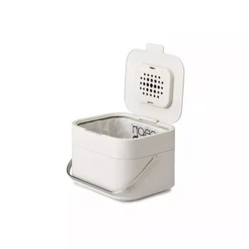 Joseph Joseph Intelligent Waste Stack 4 L Cubo para residuos de alimentos, Stone