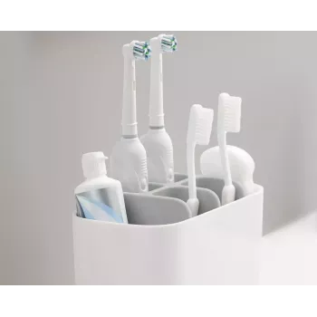 Soporte de cepillos de dientes de pie Joseph Joseph EasyStore Large gris