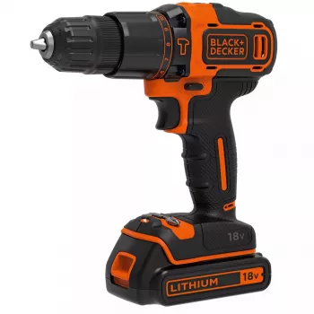 Atornillador taladrador Black & Decker BDCHD18K-QW 1400 min⁻¹, 1,5 Ah, negro, naranja