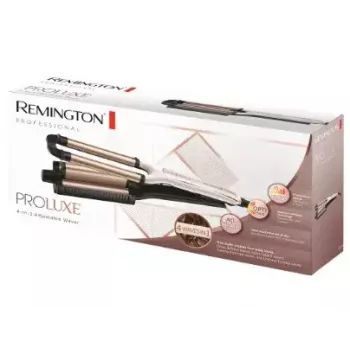 Rizador automático Remington CI91AW — oro rosa/negro, cilindro en forma de S, recubrimiento cerámico, 150–210 °C, cable giratorio de 3 m