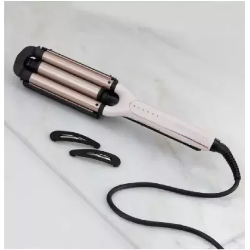 Rizador automático Remington CI91AW — oro rosa/negro, cilindro en forma de S, recubrimiento cerámico, 150–210 °C, cable giratorio de 3 m