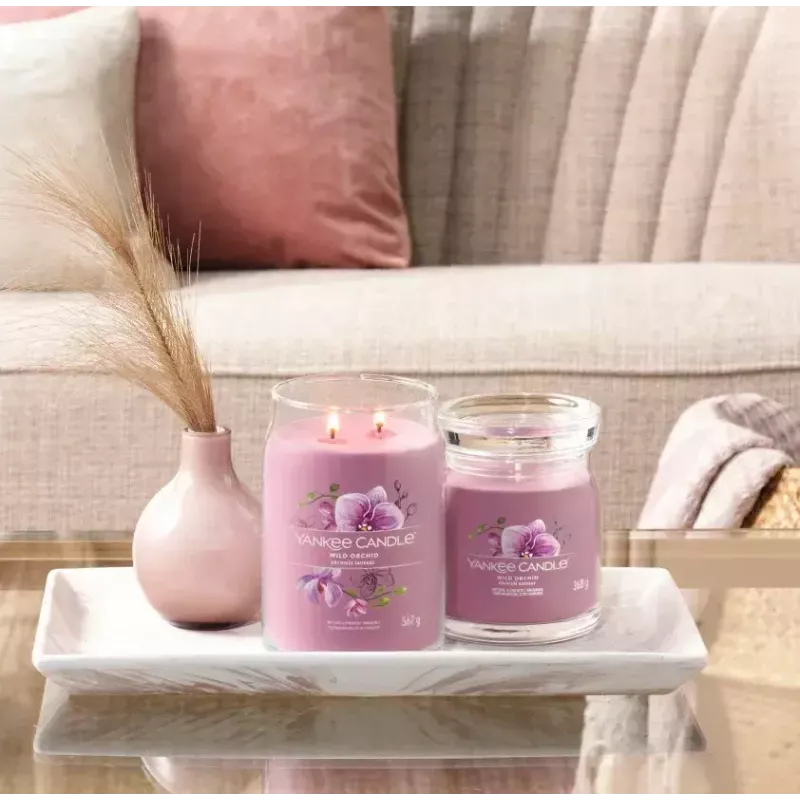 Vela de cera Yankee Candle Wild Orchid altura 157 mm ancho 93 mm